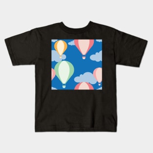 Hot Air Balloon Sky Pattern Kids T-Shirt